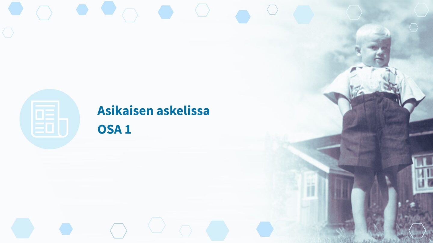 Aulis Asikainen viisivuotiaana mustavalkoisessa kuvassa