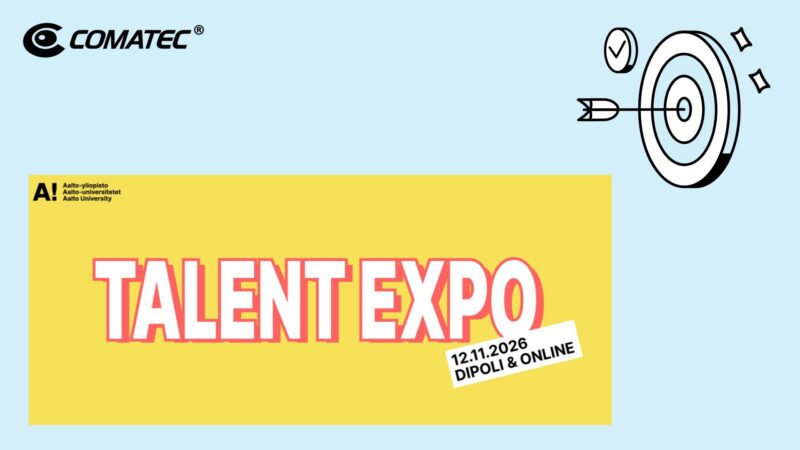 talent expon logo comatecin vaaleansinisellä pohjalla